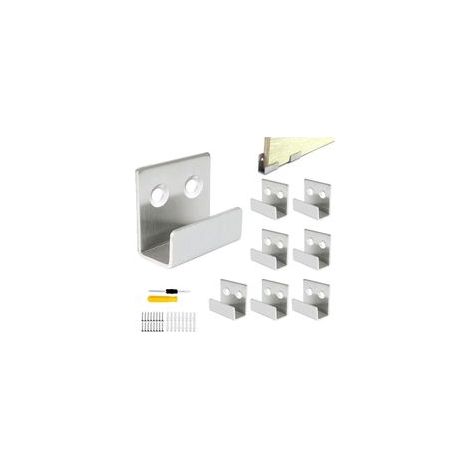 Dolaso – Set di 8 ganci da parete in acciaio inox – Fissaggio robusto per specchi e oggetti pesanti – Portata fino a 50 kg – Installazione semplice (1/5)
