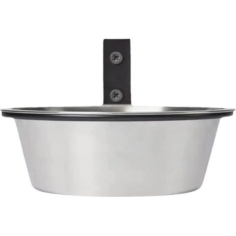 Gamelle murale pliable pour animaux de compagnie 8 pouces - Acier inoxydable, peu encombrante (1/5)