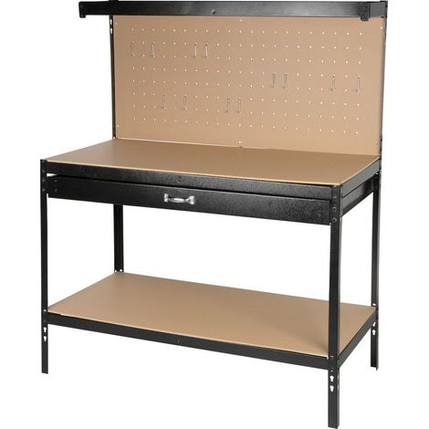 Tisch Racks DWB60, Arbeitstisch, für Werkstatt, 1x Schublade, 120x60x150 cm, max. 230 kg (1/5)