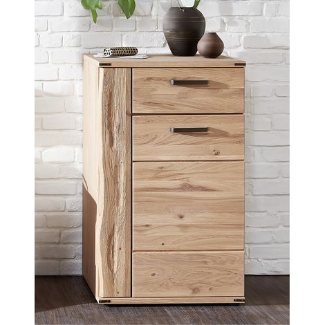 Schuhschrank in Eiche teilmassiv BESKO-55 mit Softclose-Funktion (1/5)