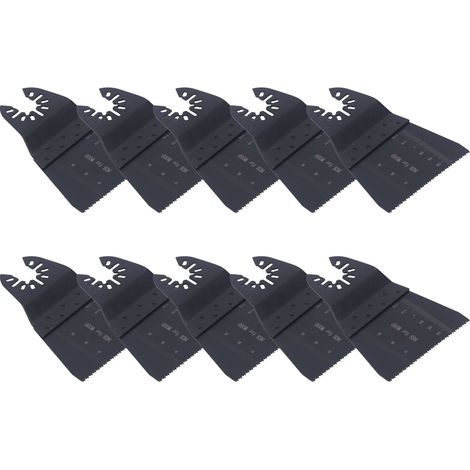 Lot de 10 lames oscillantes universelles de 65 mm à denture fine en acier à haute teneur en carbone pour outil portatif électrique