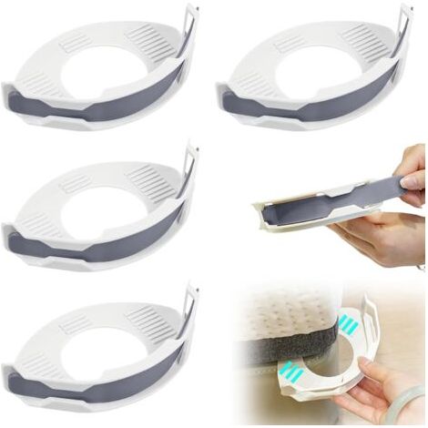 QORVA-4 Pièces Attache Drap Housse, Bloc Drap Housse an, Maintien Drap Housse, Support de Draps, pour Soutenir et Fixer Les Draps, Convient pour Les Lits Doubles, Simples, Queen, Petits Lits (Gris)