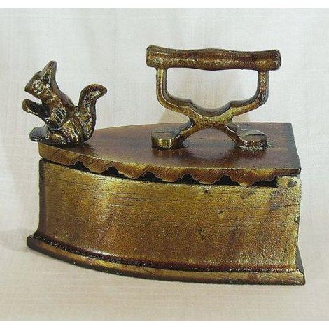 Briefbeschwerer Bügeleisen Eichhörnchen aus Metall 13 cm