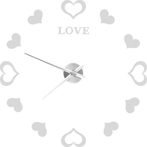 Horloge murale autocollante innovante en acrylique miroir argenté, décoration intérieure DIY
