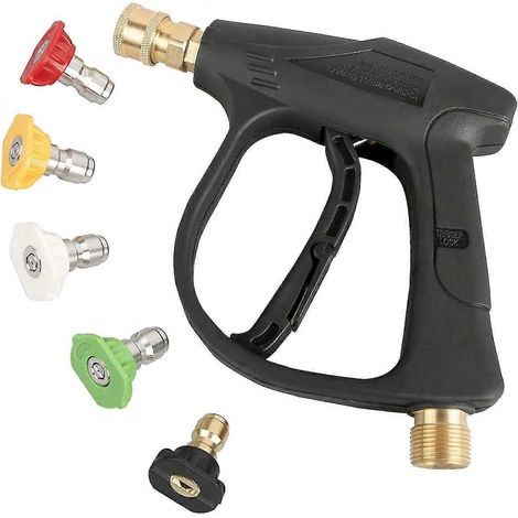 Pistolet nettoyeur haute pression avec 5 buses à connexion rapide de couleurs (1/5)