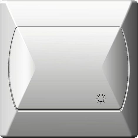 Interruttore Akcent normalmente aperto "Luce" Bianco