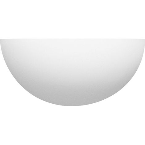 Bombay applique plâtre blanc à peindre E27 max 60w, H14cm x Long 29cm x prof 12cm. (1/3)