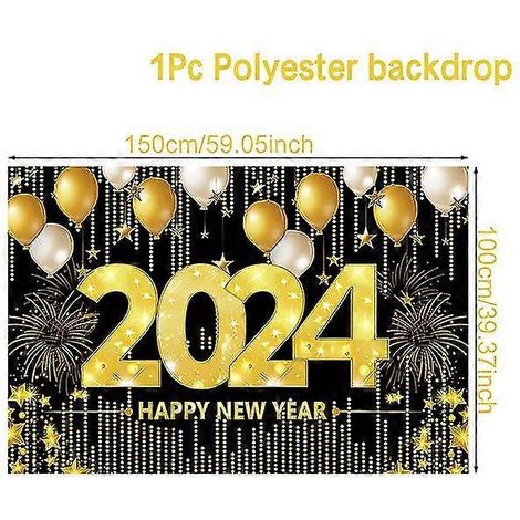 Toile de fond pour le Nouvel An 2024, décorations de Noël pour la maison, fond pour le Nouvel An, ornement de Noël, cadeau de Noël (1/4)