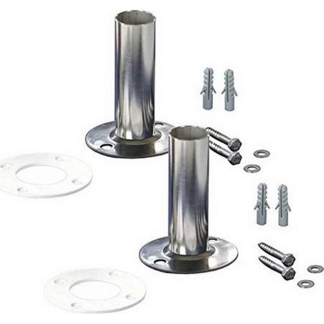 2 Fixations pour échelle INOX de Piscine en diamètre 43 mm - jardiboutique (1/2)