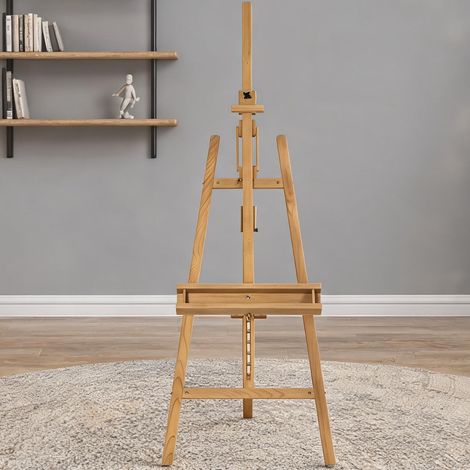 Chevalet en bois de hêtre pliable réglable pour artistes (1/5)