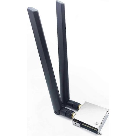 Carte réseau WiFi 6 AX201NGW, adaptateur Cnvio 2, 2400Mbps, Bluetooth 5.0, 2 antennes haute performance, Intel AX201, PCIe, jeu de mise à niveau sans fil (1/5)