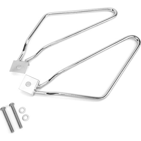 supports de porte bagages de moto en acier chromé de (1/5)