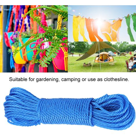 20 m lange Nylon-Wäscheleine, Gartenleine, Campingleine, Outdoor (Blau) (1/5)