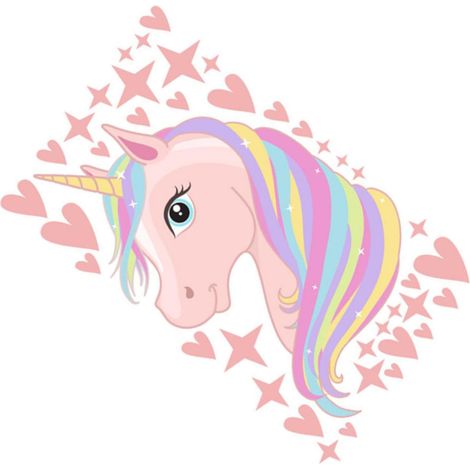 Stickers muraux Licorne pour chambres d enfants autocollants (1/5)