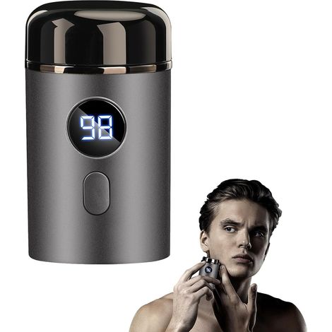 1 Mini Rasoir Électrique, Portable, Rechargeable USB, Lavable, Pour Homme, Voyage (1/5)