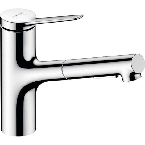 Hansgrohe Zesis M33 - Grifo de fregadero 150, con ducha extraíble, sBox lite, cromo 74803000