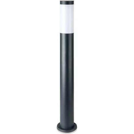 Terminal LED externo - Acero inoxidable - IP44 - Gris - E27 - 76x110x800mm