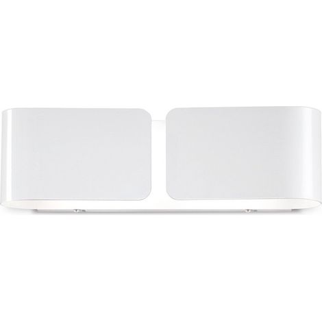 Applique Contemporanea Clip Metallo Bianco 2 Luci E27
