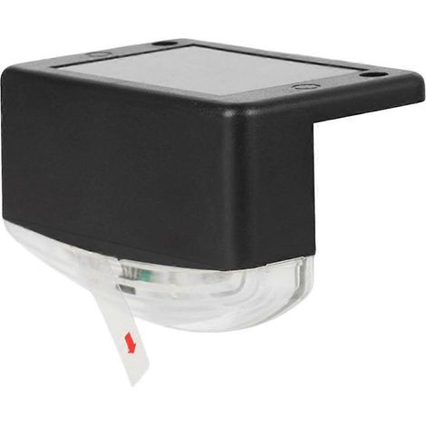 Lot de 4 lampes solaires LED blanc chaud étanches pour jardin, allée, terrasse ou clôture.