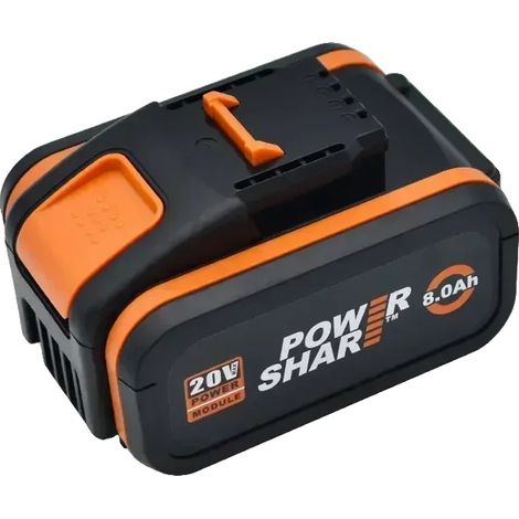 Batterie lithium-ion, capacité 8000mAh, compatible avec les outils électriques, 20V 8.0Ah X 1 (1/2)