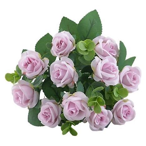 Roses artificielles élégantes, faciles d'entretien et aux couleurs inaltérables, bouquet de roses artificielles décoratif, fleurs de roses simulées, roses artificielles pour balconviolet (1/5)