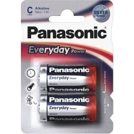 Pile Alcaline Panasonic LR14 C EVERYDAY POWER - blister de 2