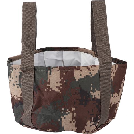 Seau pliable portable de 20 L pour le stockage d'eau, idéal pour la pêche en extérieur et le lavage de voiture. (1/5)