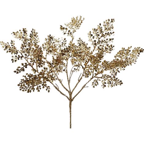 EDG Enzo De Gasperi Felce Metallizzata Natale con Glitter H 46 Cm Gold 1 Pz