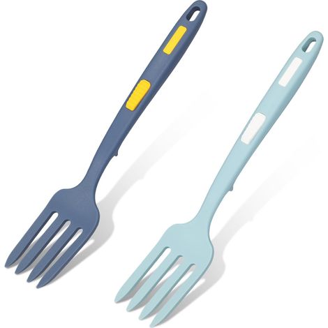 Multifunktionale Silikon-Küchengabeln (2er-Set), hitzebeständig und antihaftbeschichtet. Ideal zum Kochen und Backen.