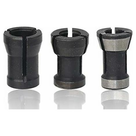 Lot de 3 adaptateurs de pince de serrage 6/6,35/8 mm pour fraiseuse en alliage - Pince de serrage pour pièces de fraiseuse Bakélite. (1/4)
