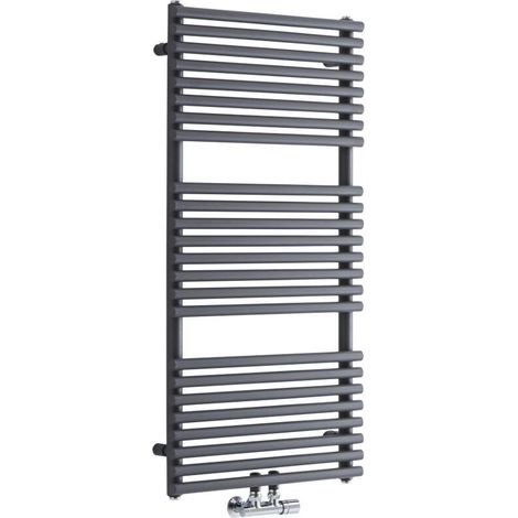 Sèche-Serviettes à Raccordement Central – Anthracite – 106.5 x 50cm – Magera