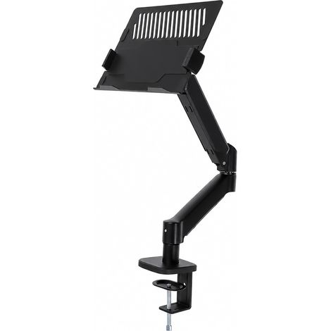 Levede Single Monitor Arm Tray Laptop Stand Adjustable Gas Desk Mount Black (1/5)