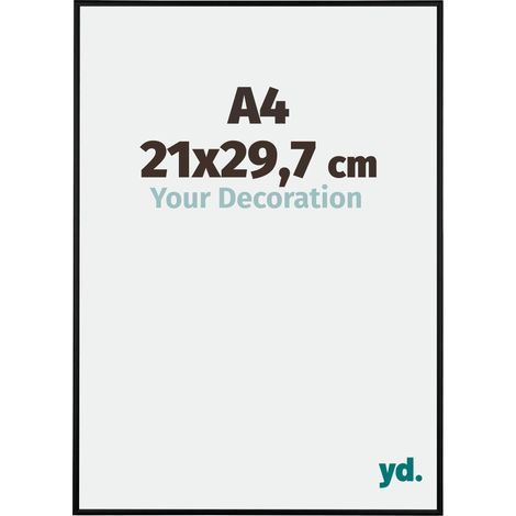 yd. - Cadre photo A4 21x29.7 - Noir Mat - Aluminium - Kent (1/5)