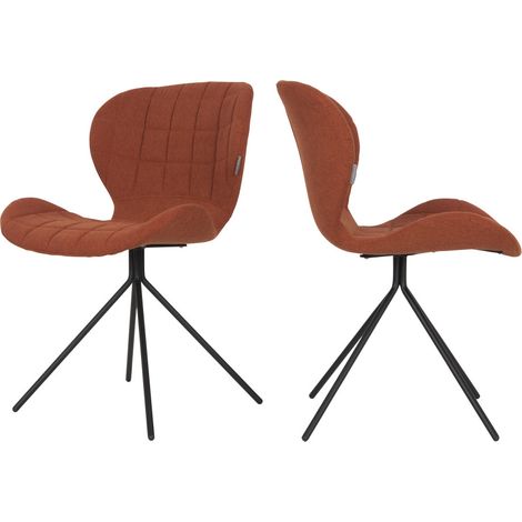 Lot de 2 chaises vintage en tissu camel - OMG (1/5)
