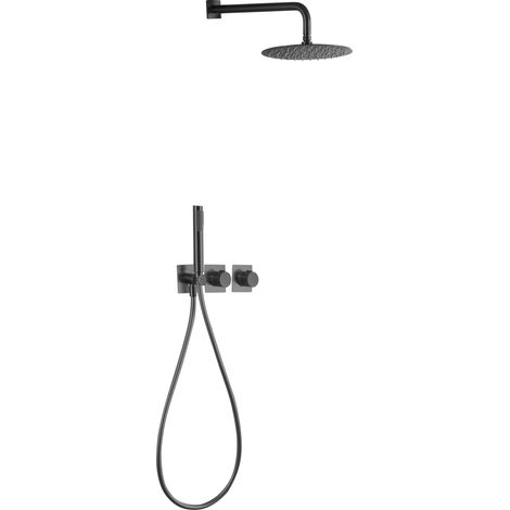 IMEX - columna ducha empotrada termostática negra