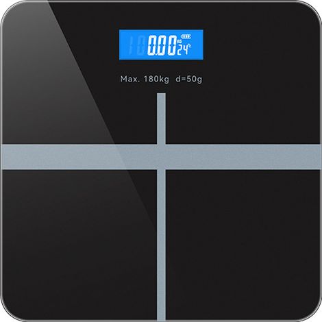 Pèse-personne intelligent KAIMAI KM-26F : mesure graisse/eau/calories, 180kg/26cm, alimentation batterie/USB, multicolore (1/4)