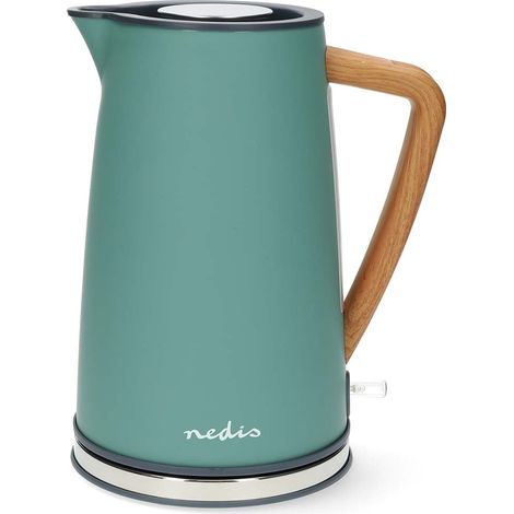 Hervidor electrico 17 l suave al tacto verde rotable 360 grados elemento calefactor oculto controlador strix proteccion contra ebullicion