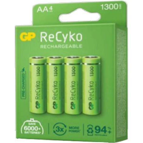 Batterie ricaricabili GP Recyko AA 1300 mAh 4 unità