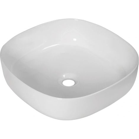 Lavabo da appoggio in ceramica bianca modello lympha 45 44,5x44,5x13,5 cm BARBOTTINA