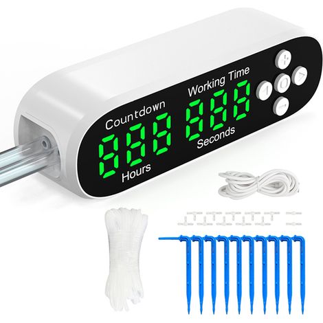 Zoternen Arroseur automatique USB avec effet sonore d'eau - Réglable (1-999h/1-999s), débit 0.2-0.4L/min (1/5)