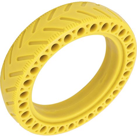 Pneu increvable 8,5 pouces pour trottinette électrique Xiaomi M365/1S/PRO/PRO2, structure alvéolaire légère, sans entretien, couleur jaune. (1/5)