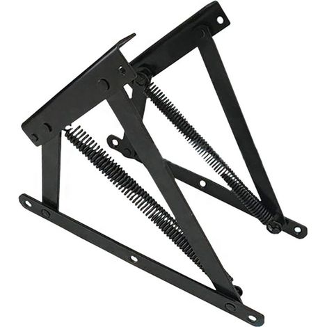 Paire de charnières inférieures pour compartiment de rangement de canapé-lit, mécanisme à ressort de charnière relevable pour sommier de chaise pliante et inclinable, charnière et boîte à ressort (1/5)