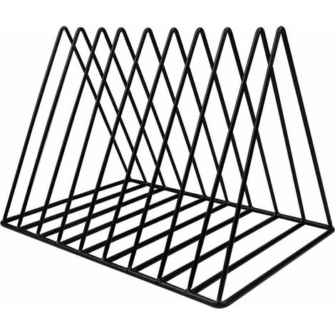 DEESSE SHOP - Porte-revues en métal, porte-revues doré à 9 emplacements, bibliothèque triangulaire, étagère de rangement pour livres, porte-journaux, porte-revues design pour bureau, salon, maison, 26 (1/5)