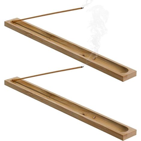 Räucherstäbchenhalter aus Holz, Räucherstäbchenhalter aus Bambusholz, Räucherstäbchenständer, für Meditation, Yoga, für den Innen- und Außenbereich (1/5)