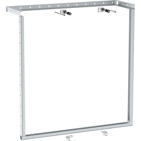 Support d'habillage mural pour bâti-support WC Geberit Duofix double – Aluminium – Longueur 600 mm – Largeur 1300 mm – Hauteur 60 mm