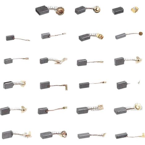 Packung mit 46 Kohlebürsten für Elektromotoren, 23 verschiedene Größen (1/5)