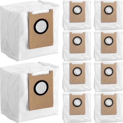 10 Pack E20 Dust Bags Compatible with Eufy 3-in-1 E20 Robot Vacuum Cleaner, 3 Liter Large Capacity Disposable Dust Bags, Suitable for Household Robot Vacuums (1/5)