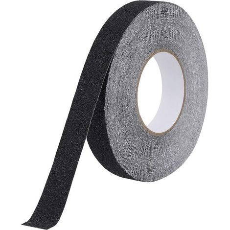 Bande Antidérapante Adhésive pour Escaliers, Friction, Abrasif pour Les Sécurité, Escabeau, Intérieur, Extérieur, Haute Traction, 2.5cm x 20m Noir (1/4)