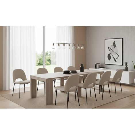 Consolle Allungabile - 12 Posti Allungabile, Marrone Rovere, -, 300x90x77h cm Puno