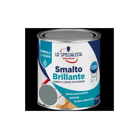 Lo Specialista Smalto Brill. Acqua Grigio Perla 0,500 l (1/2)